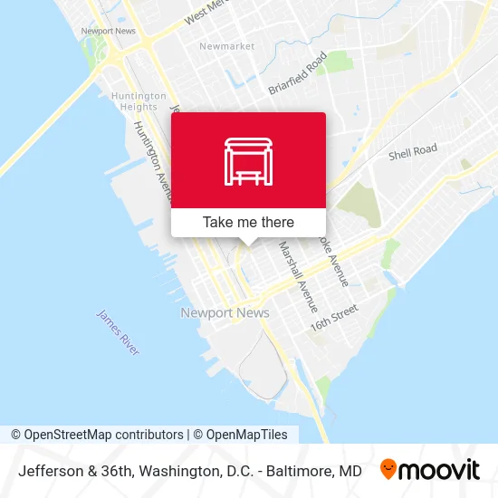 Jefferson & 36th map