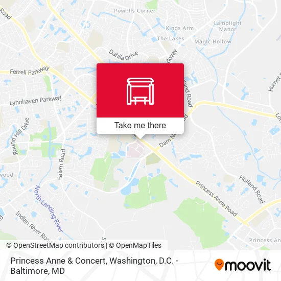 Princess Anne & Concert map