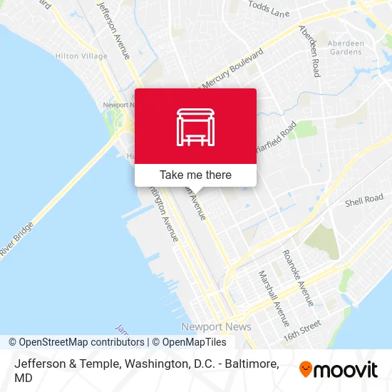 Jefferson & Temple map