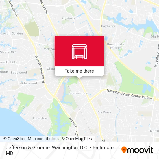 Jefferson & Groome map