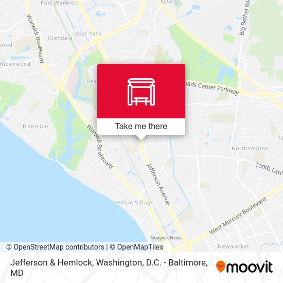 Jefferson & Hemlock map