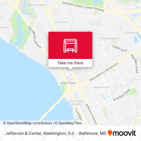 Jefferson & Center map
