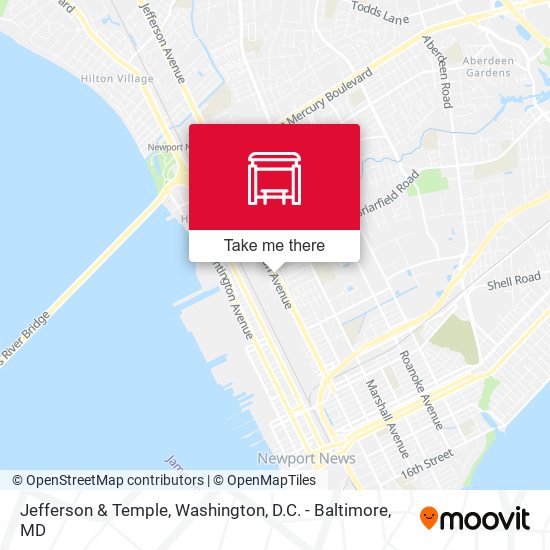 Jefferson & Temple map