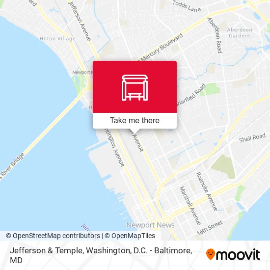 Jefferson & Temple map
