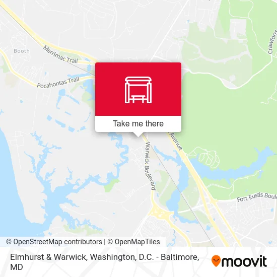 Elmhurst & Warwick map