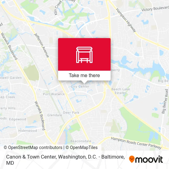 Canon & Town Center map
