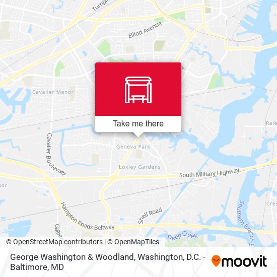 Mapa de George Washington & Woodland