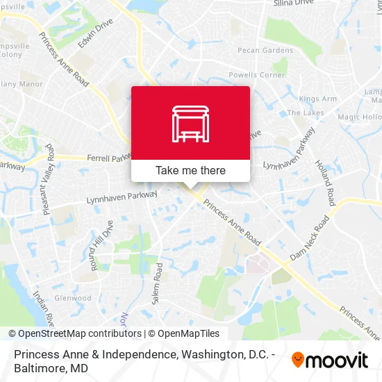 Princess Anne & Independence map