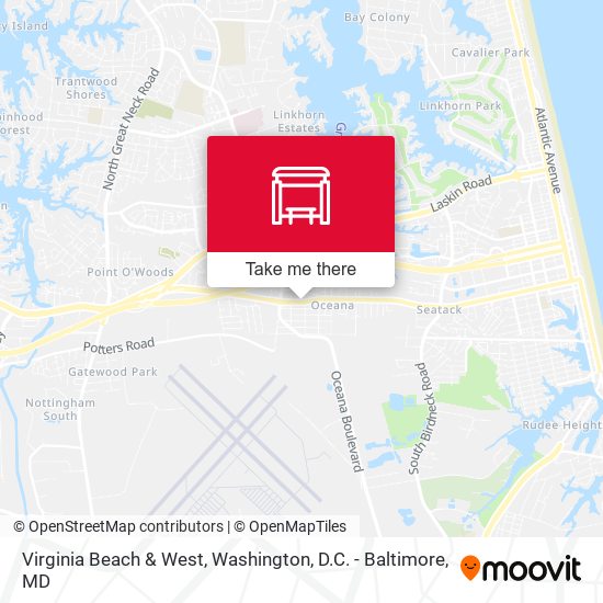 Mapa de Virginia Beach & West