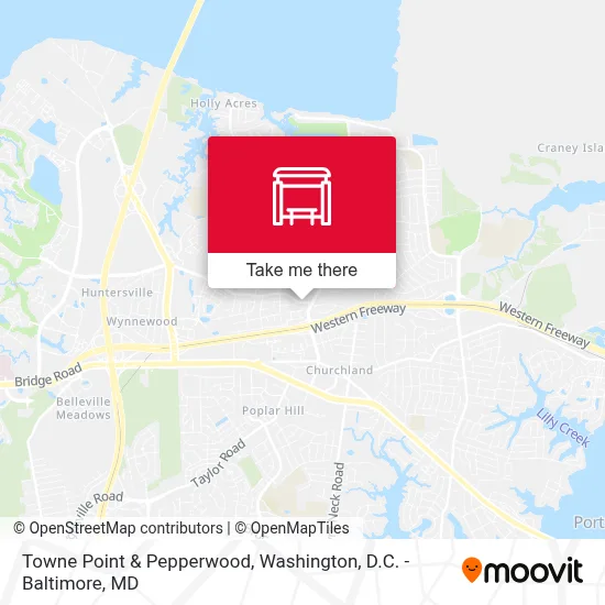 Towne Point & Pepperwood map