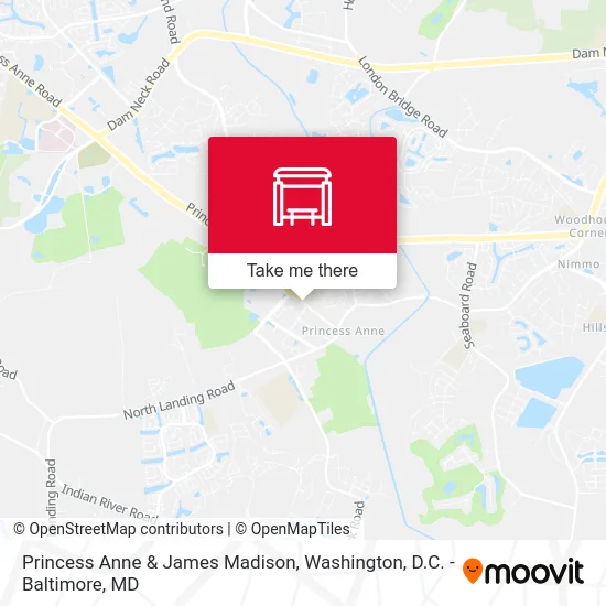 Princess Anne & James Madison map