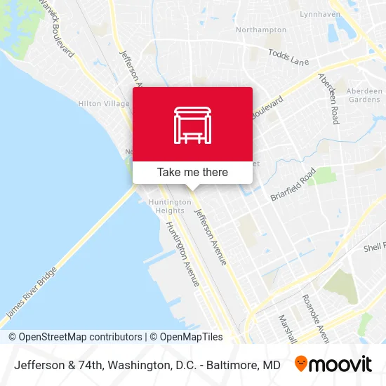 Jefferson & 74th map