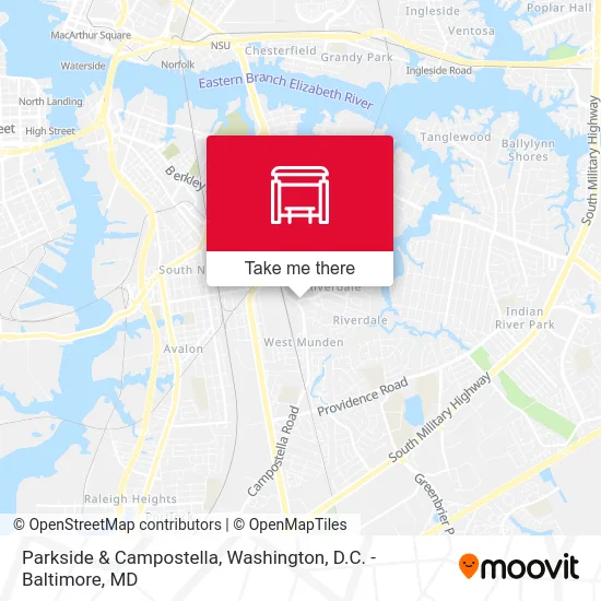 Parkside & Campostella map