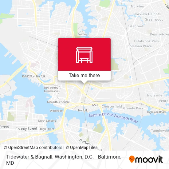 Tidewater & Bagnall map