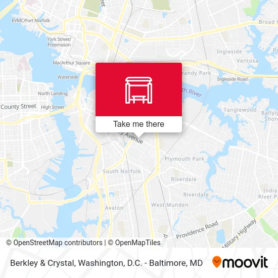 Berkley & Crystal map