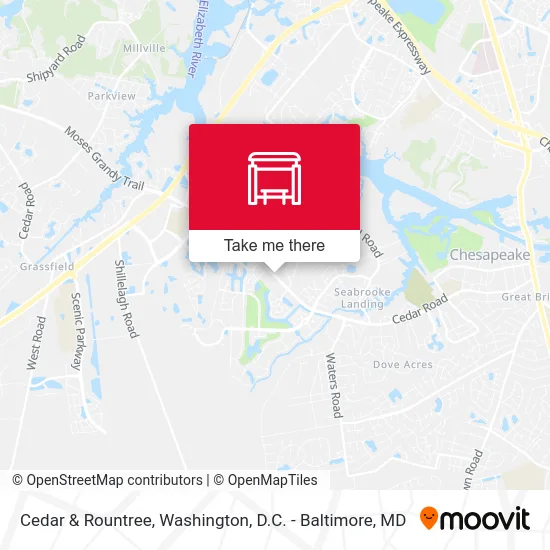 Cedar & Rountree map