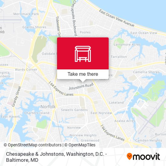 Chesapeake & Johnstons map