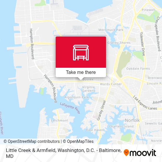 Little Creek & Armfield map