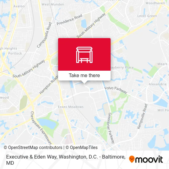 Executive & Eden Way map