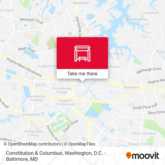 Constitution & Columbus map