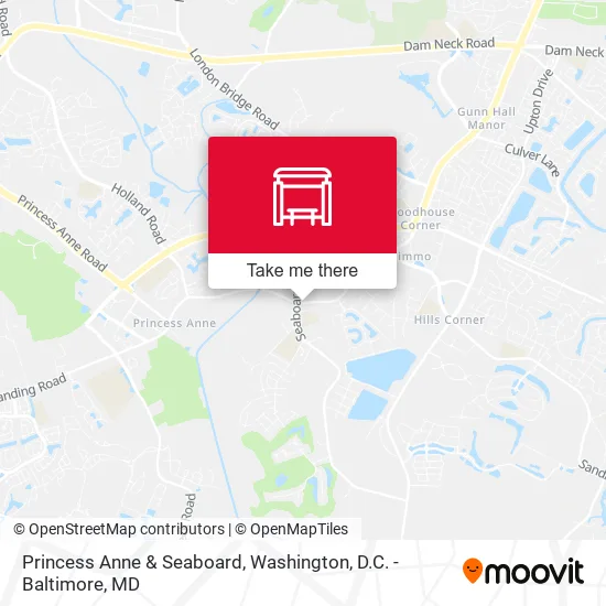 Princess Anne & Seaboard map