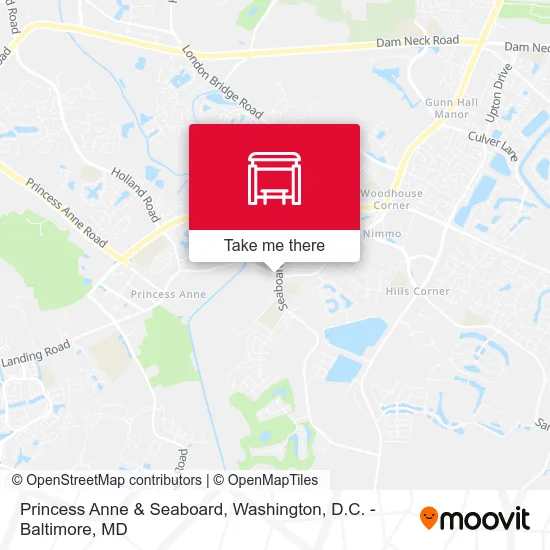 Princess Anne & Seaboard map