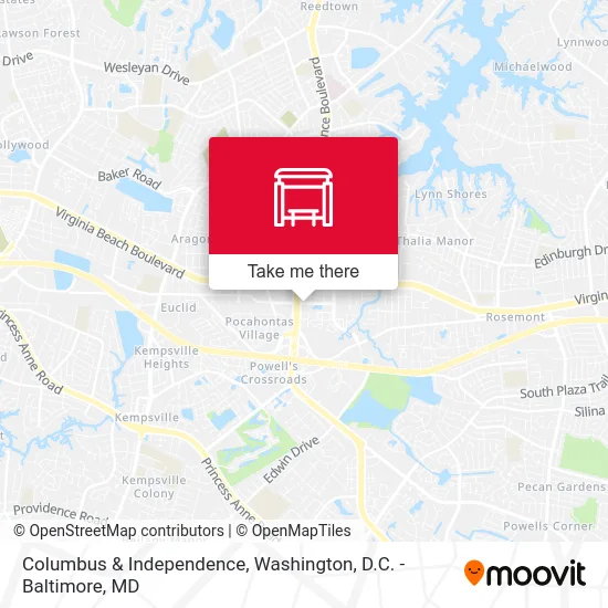 Columbus & Independence map