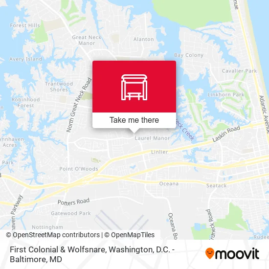 First Colonial & Wolfsnare map