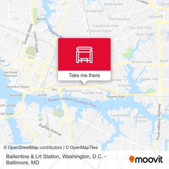 Ballentine & Lrt Station map