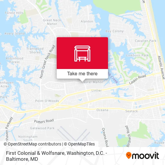 First Colonial & Wolfsnare map