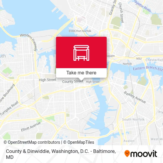 County & Dinwiddie map