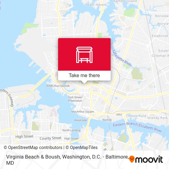 Virginia Beach & Boush map