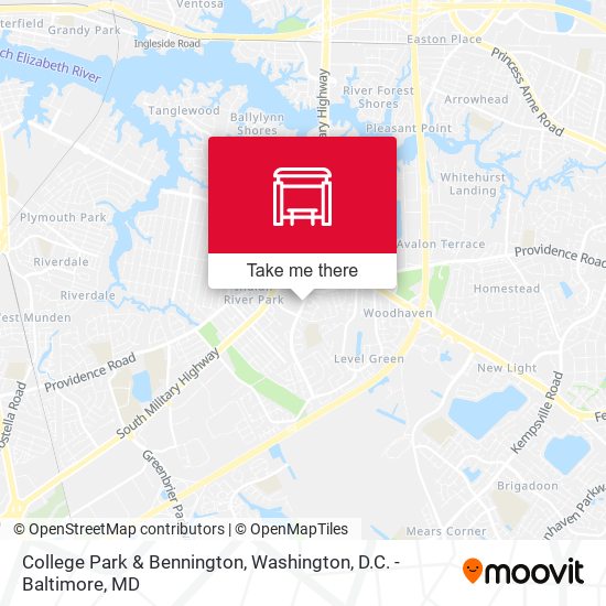 College Park & Bennington map