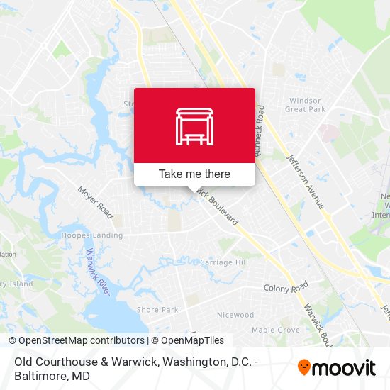 Mapa de Old Courthouse & Warwick