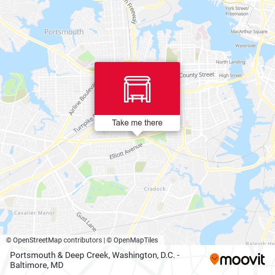 Mapa de Portsmouth & Deep Creek