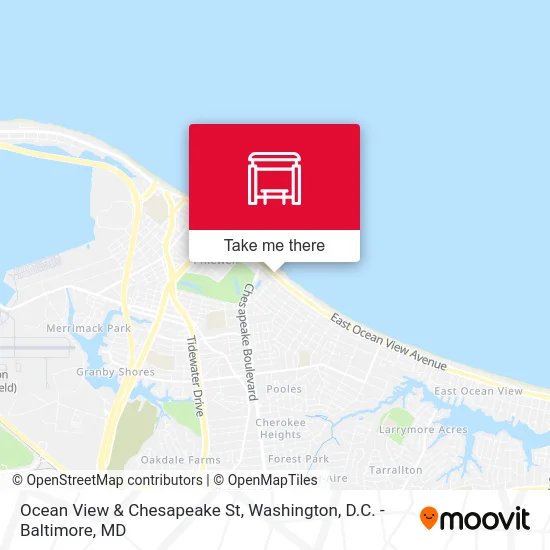 Ocean View & Chesapeake St map