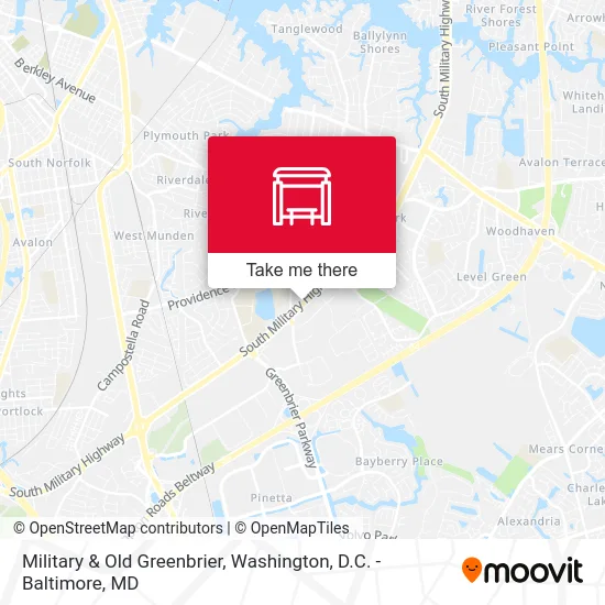 Military & Old Greenbrier map