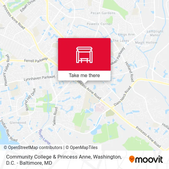Community College & Princess Anne map