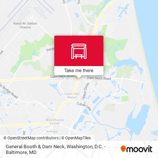 General Booth & Dam Neck map