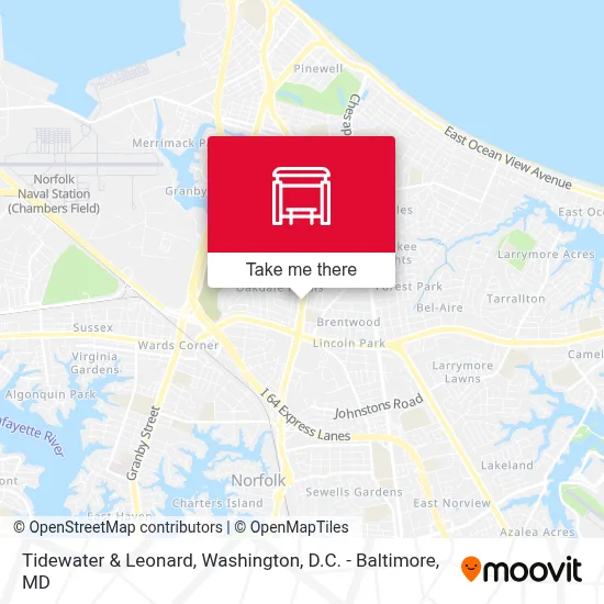 Tidewater & Leonard map
