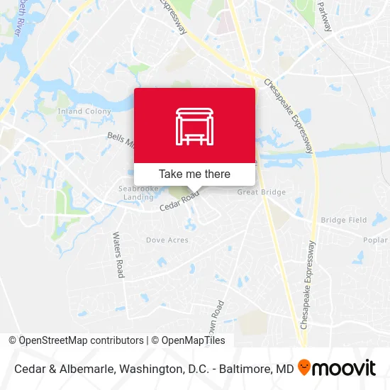 Cedar & Albemarle map