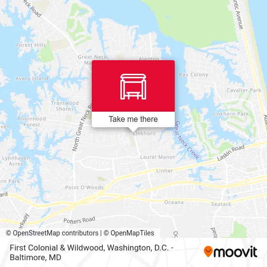 First Colonial & Wildwood map