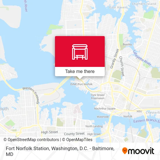 Fort Norfolk Station map