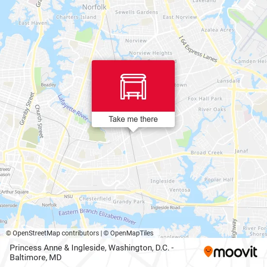 Princess Anne & Ingleside map