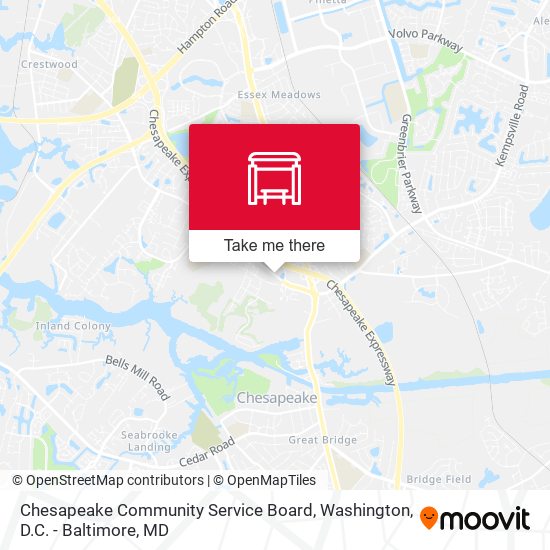 Mapa de Chesapeake Community Service Board