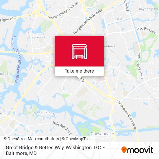 Great Bridge & Bettes Way map
