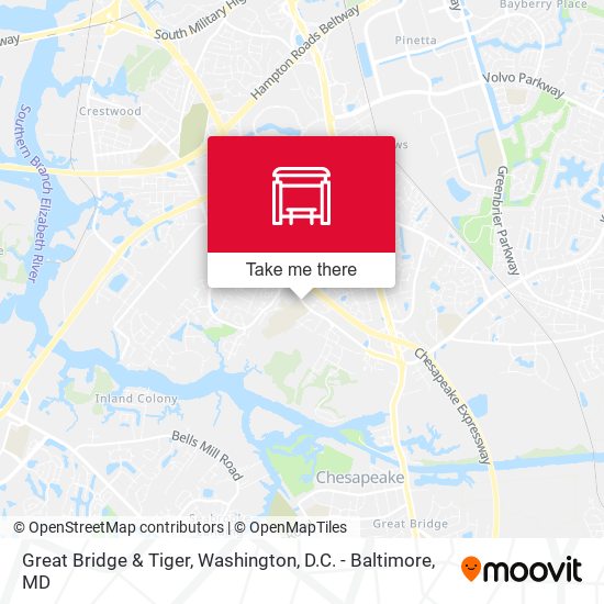 Mapa de Great Bridge & Tiger