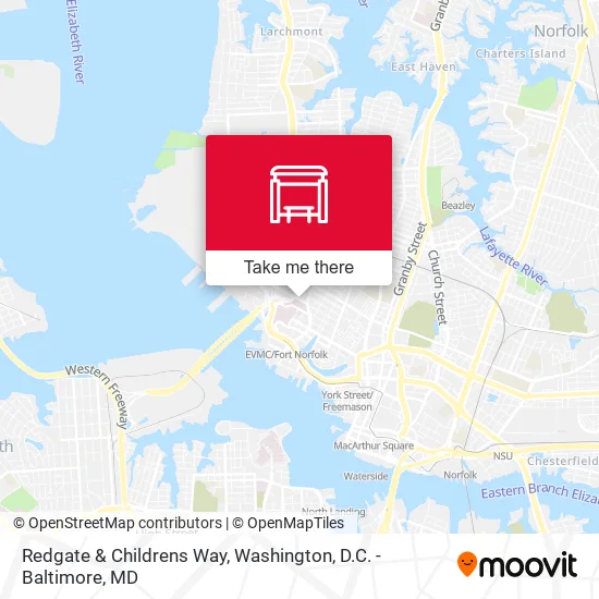 Redgate & Childrens Way map