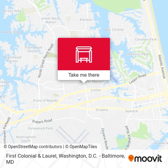 First Colonial & Laurel map