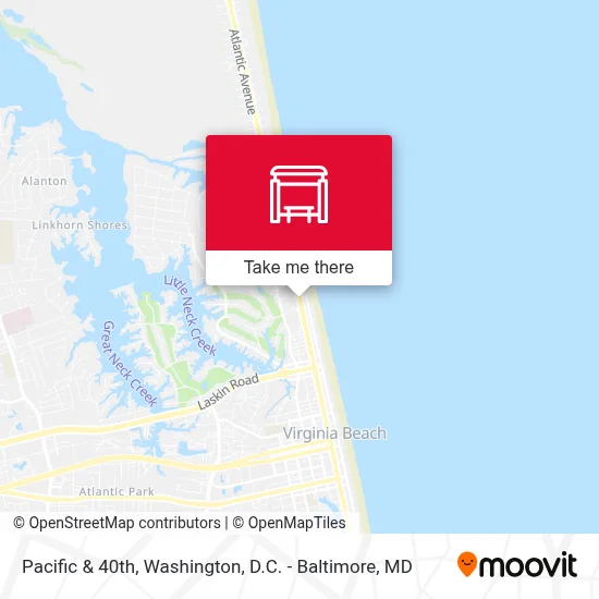 Pacific & 40th map